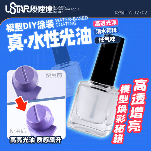手涂透明光泽水性光油保护漆