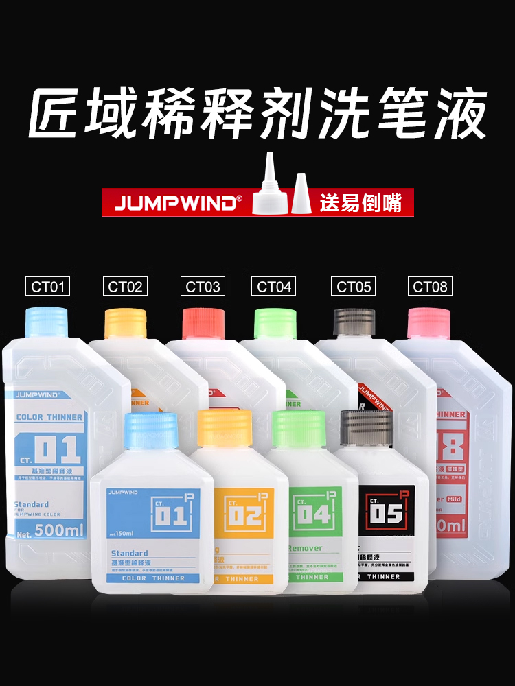 模型油漆 CT01~CT05 稀释剂 洗笔/脱漆液 清洗500ml 模玩/动漫/周边/娃圈三坑/桌游 模型制作工具/辅料耗材 原图主图