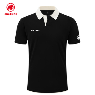 MMTNPE T恤徒步日常运动舒适上衣 猛犸北极象户外剪刀领速干短袖