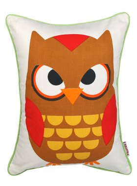 Homix 卡通猫头鹰双面印花含芯腰枕抱枕
