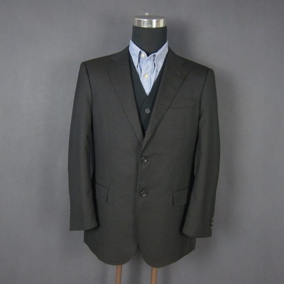 山本宽斋男士西服条纹外套春秋