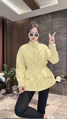 欧货立领收腰风衣外套女中长款2026春新款宽松休闲气质冲锋衣上衣