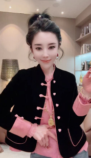 2026春季新款新中式国风盘扣R复古双面穿时尚洋气减龄女上衣外套