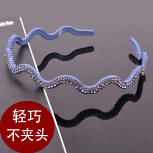 波浪水钻发箍镶钻女款发箍女重工发捆满钻发带钻高级感钻石头箍细