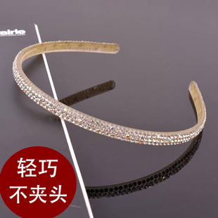 水钻发箍发捆重工高级感女款带钻头箍细发钻石镶钻黑钻水晶满钻发