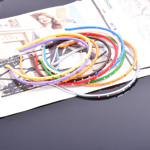 发箍细带钻水钻洗脸新款防滑亚克力外出韩国头箍女款简约气质头箍