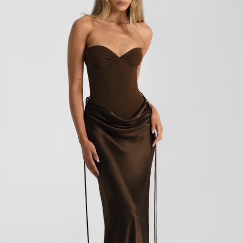 2026 New sexy slim fit strapless women's two-piece set party