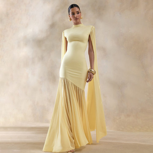Women's elegant sexy slim fit mesh evening dress party skirt