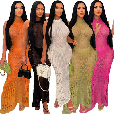 new  Women's dress Fashion sunblock smock beach sexy skirt