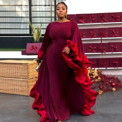 2026 New women's fashionable round neck slim fit dress party