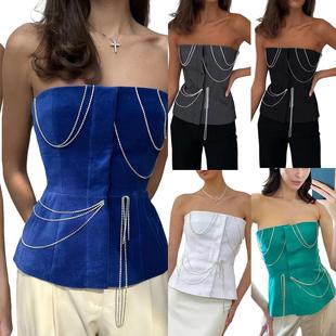 tees chain hop top women for shoulder off sexy hip 2023