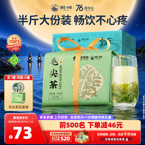 狮峰牌特级毛尖纸包250g