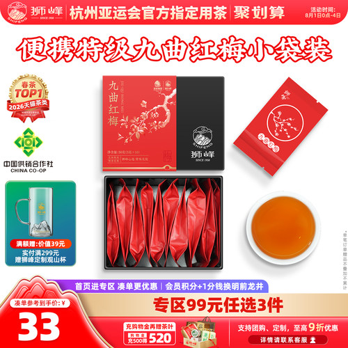 九曲红梅狮峰红茶叶原产地小包装