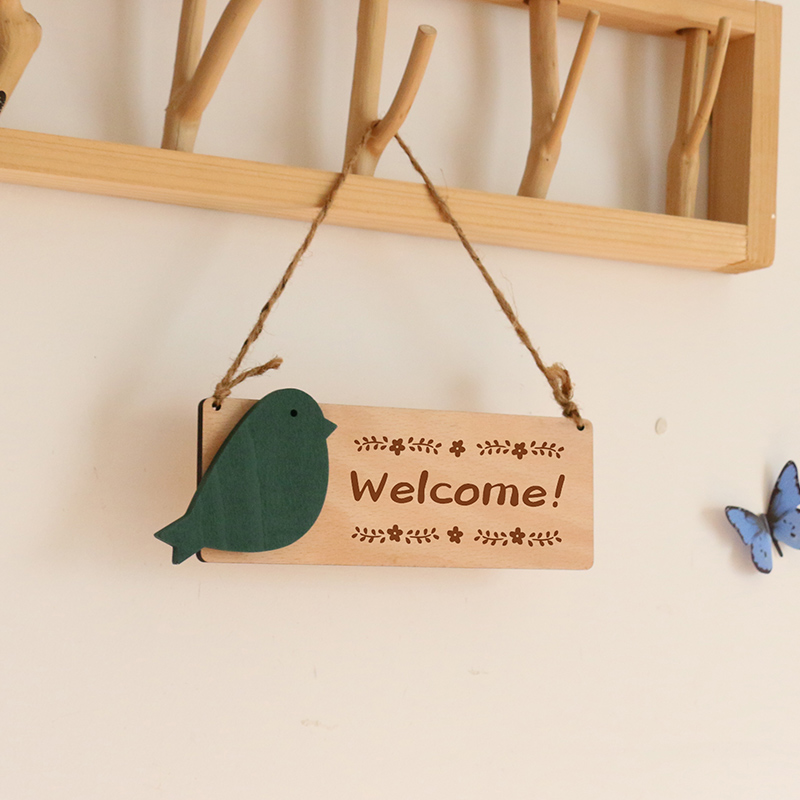 门牌招牌挂牌木质电话外出牌