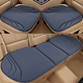 汽车四季 通用坐垫乳胶棉海藻纤维超薄透气防滑三件套高端汽车座垫