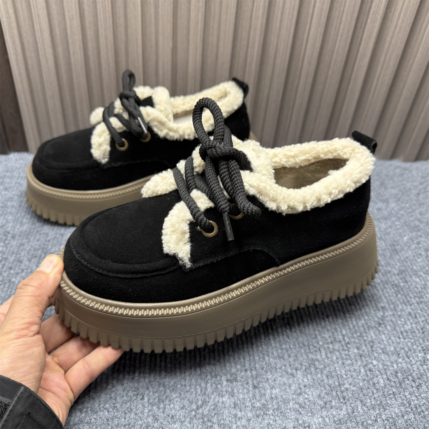 断码处理加绒复古博肯鞋女2025冬季新款厚底增高小个子保暖雪地靴,女鞋,时尚雪地靴,淘宝优惠券,粉丝福利购,淘宝优惠卷