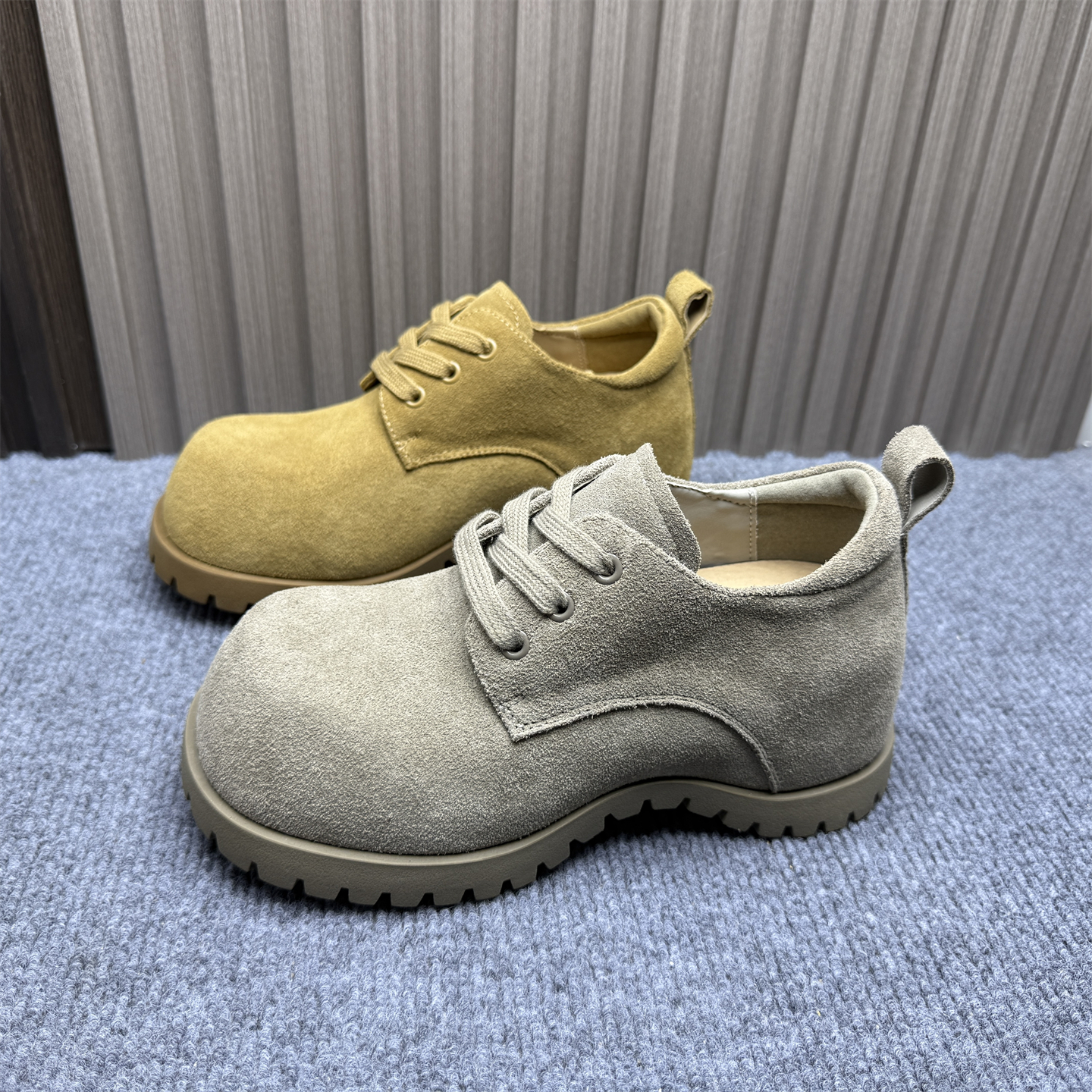 品牌撤柜处理复古真皮博肯鞋女2025秋季新款内增高英伦风牛皮单鞋