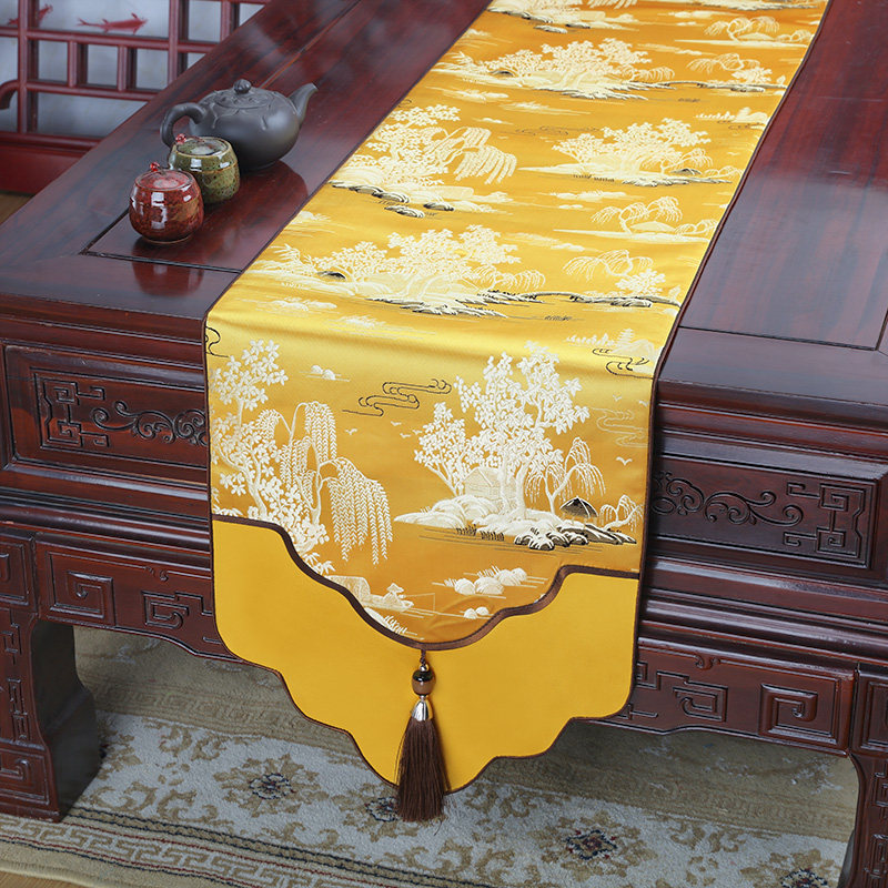 艺必旭中式茶桌旗可定制