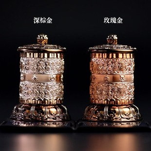 车载太阳能慈简汽车摆件转经简转轮缩微胶片经文太阳蓄电无需电池