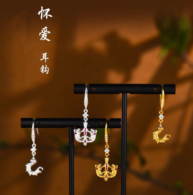 藏式纯银复古耳饰高级感耳环女