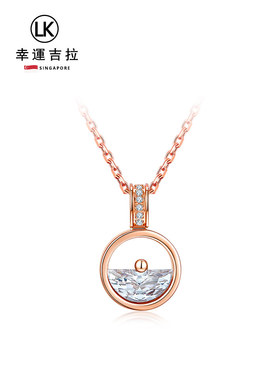 幸运吉拉LUCKY KILA项链2022年新款女18K镀金轻奢清泉锁骨项链潮