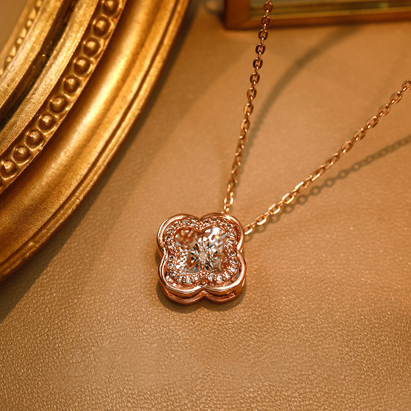 LUCKY KILA幸运吉拉项链2022年新款女轻奢幸运四叶草灵动真钻项链