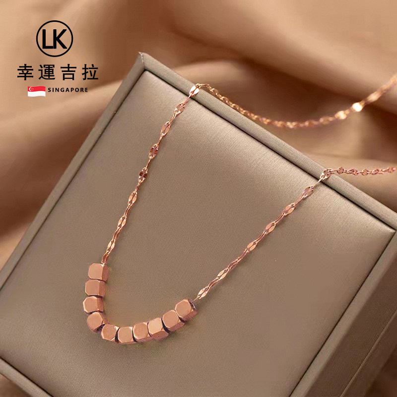 幸运吉拉LUCKY KILA方糖吊坠气质颈链锁骨链七夕情人节礼物送女友