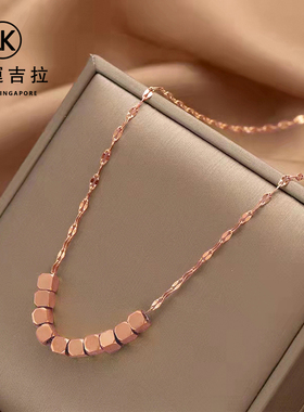 幸运吉拉LUCKY KILA方糖吊坠气质颈链锁骨链七夕情人节礼物送女友