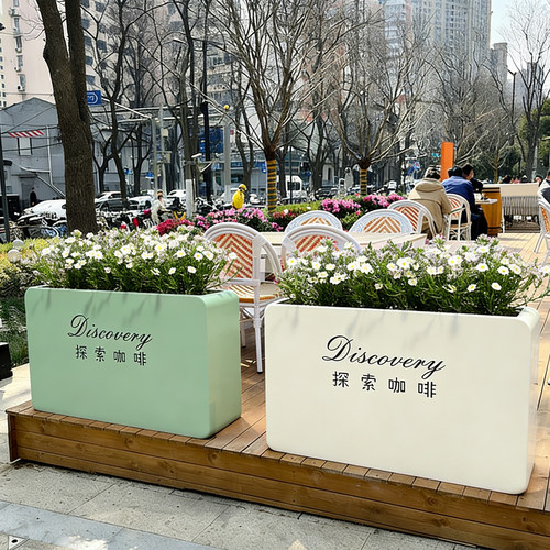 新款圆角花箱外摆围栏隔断花槽