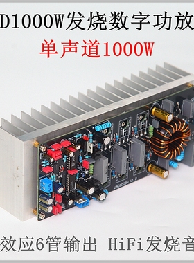 UAD1000W单声道大功率数字功放板 发烧级D类HiFi高保真 带散热片