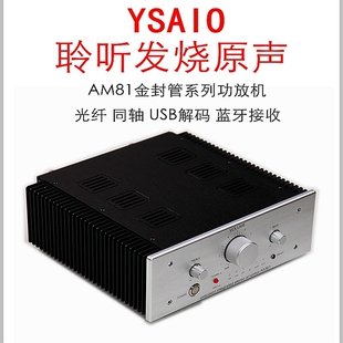 AM81发烧级HiFi功放机金封管大功率甲类AB甲乙类蓝牙光纤同轴解码