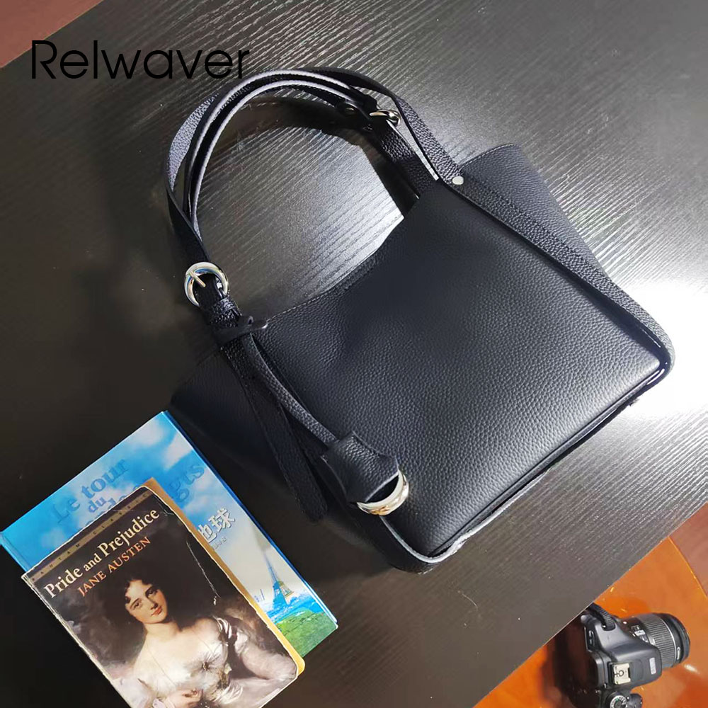Relwaver黑色翅膀包头层牛皮