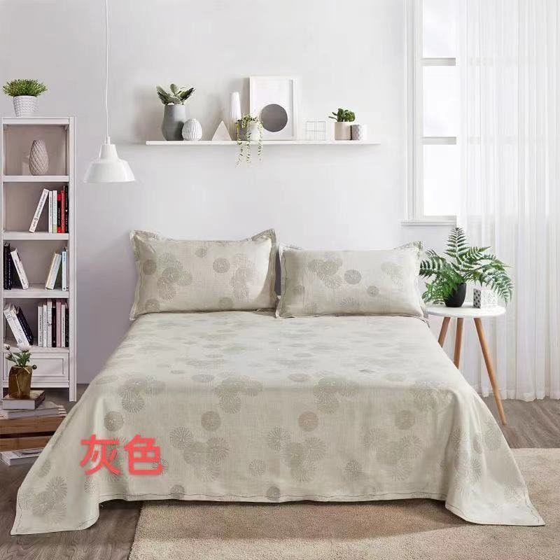 可利尔纯亚麻湿凉席三件套超豪华230X260cm机洗促销包邮——银花