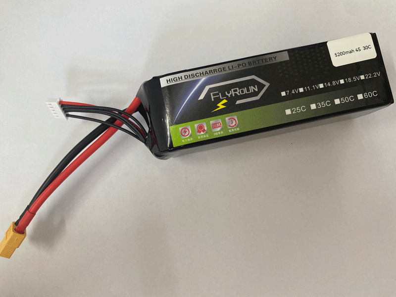 龙翔模型自制无人机电池5200mah 4s 35c适用于多轴教练机电池