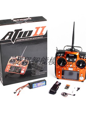 乐迪AT10二代2.4G 航模遥控器 AT10II多轴固定翼模型 R12DS接收机