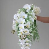 韩式 手捧花高级白色玫瑰花束新娘捧花仿真手捧花森系闺蜜特惠球形