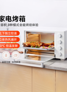 小米米家电烤箱32L 家用台式烘焙机三层上下独立控温一机多用精准