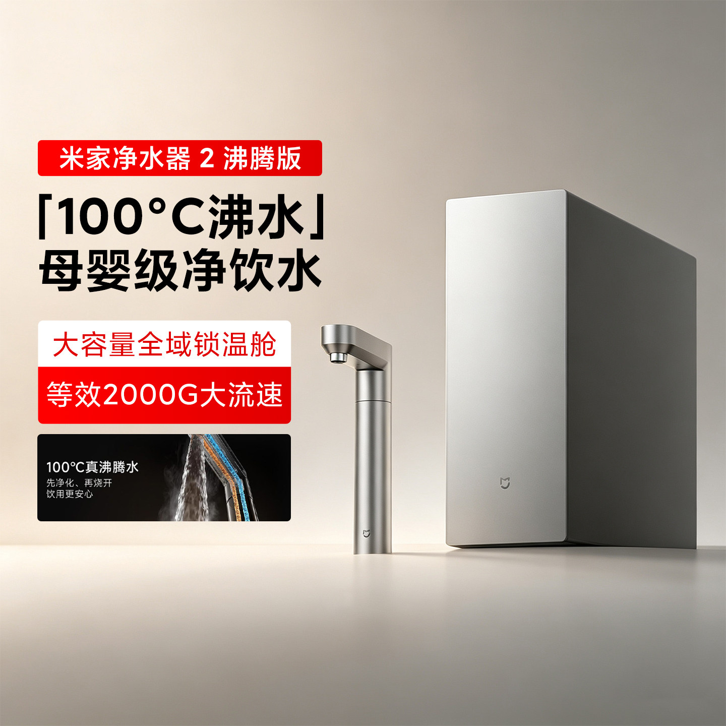 小米米家净水器2沸腾版等效2000G