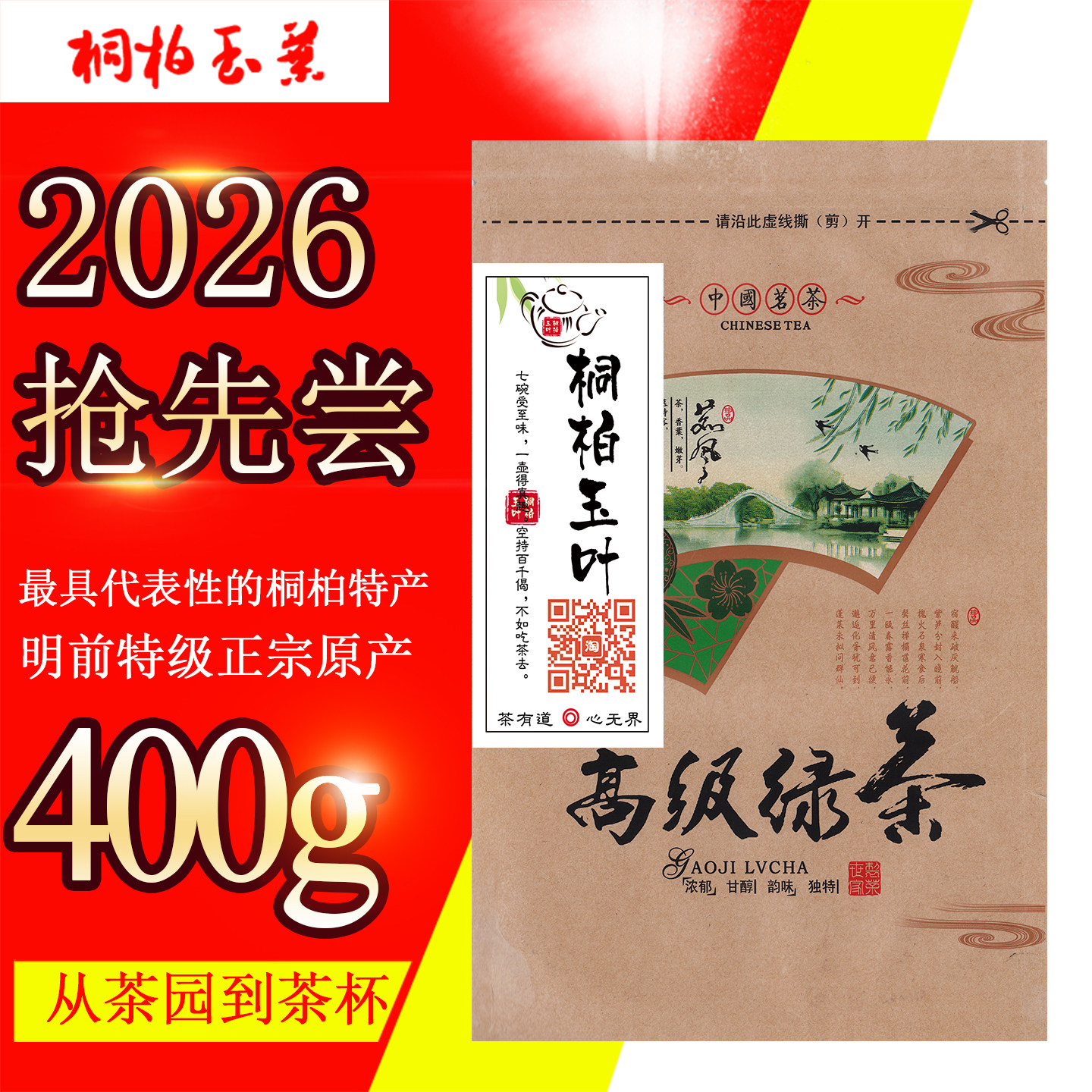 拍2发3共1.2kg河南南阳桐柏小龙井特级明前高山富硒好茶超值口粮
