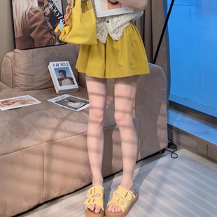 子女薄款 高腰阔腿裤 短裤 宽松显瘦瑜伽运动裤 冰丝速干夏季 大码 新款