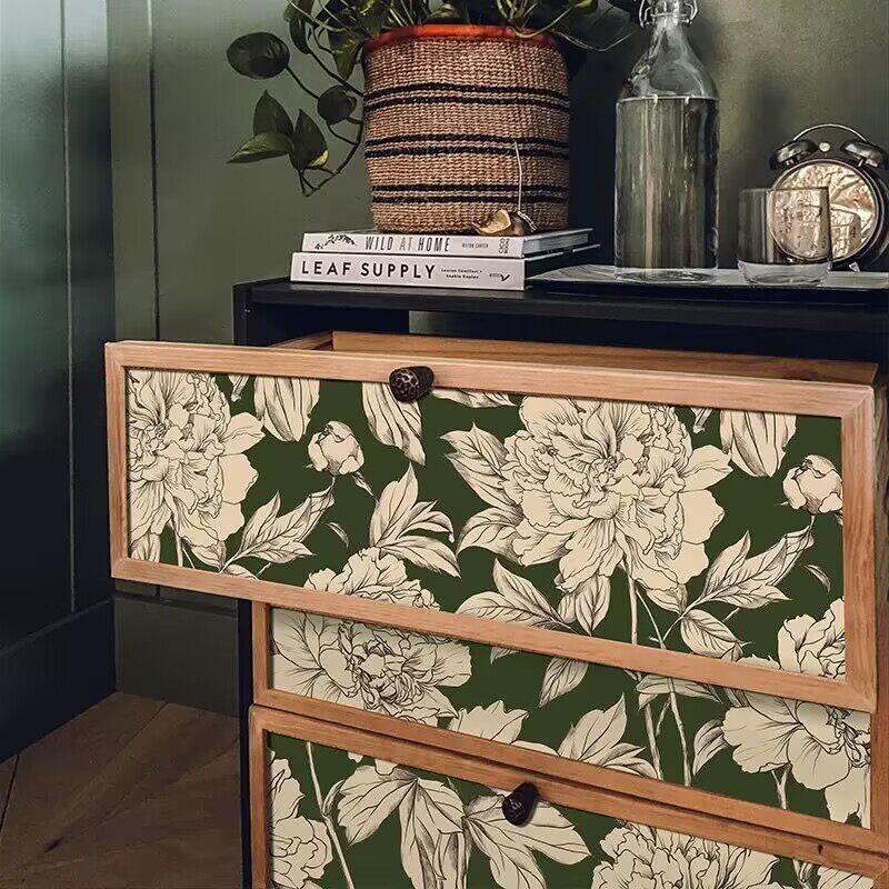 美式法式家具翻新贴纸柜子柜门玻璃斗柜抽屉鞋柜改造墙纸自粘防水