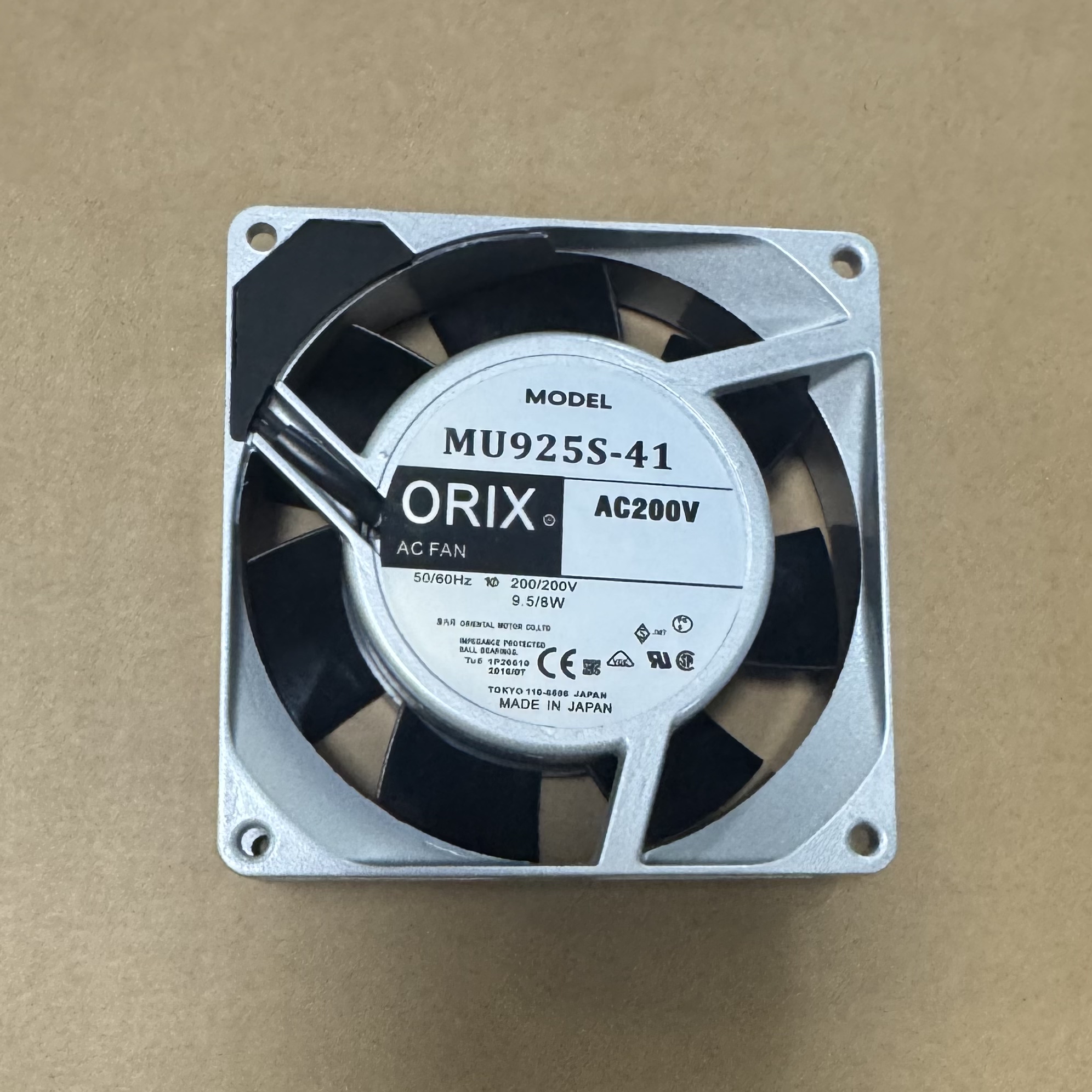 原装全新日本东方ORIX MU925S-41 AC 200V 9.5W 9cm铝框散热风扇