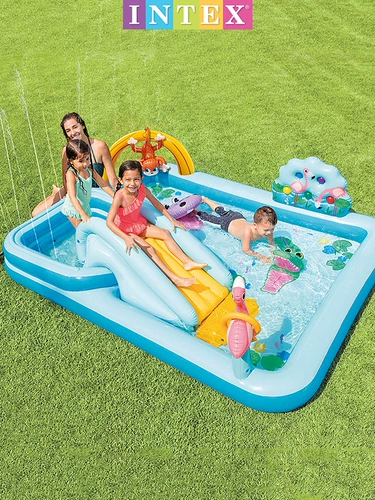 INTEX Морской надувной бассейн с шариками, динозавр для игр в воде