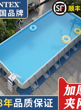 intex支架游泳池大型泳池室内外加厚可拆卸水池夏季别墅酒店泳池