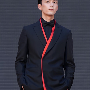 外套男士 高级感西装 潮流设计感英伦风休闲气质西服 秋冬季 吴磊同款