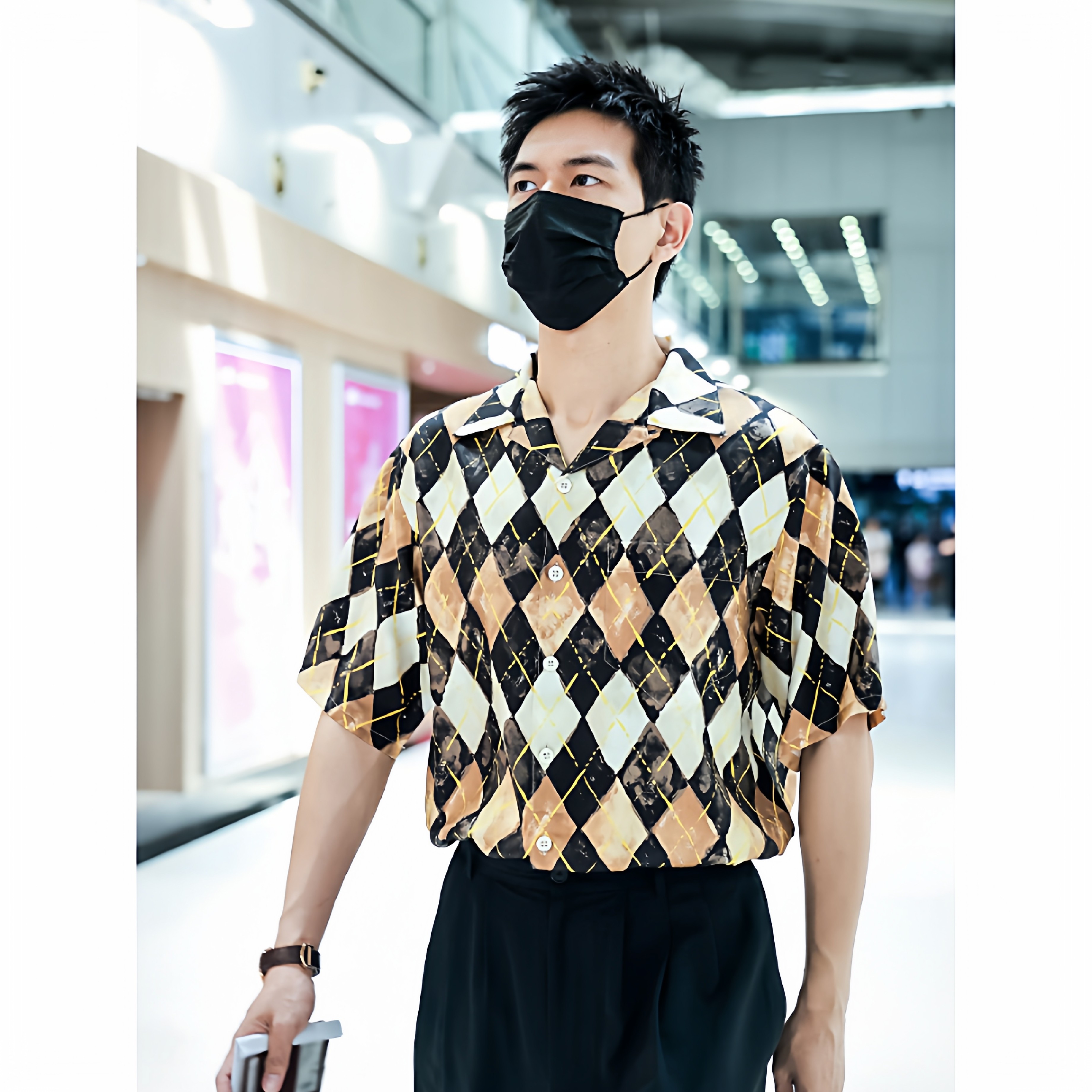 李现同款短袖衬衫男士高级感夏季薄款冰丝衬衣翻领痞帅夏威夷外套,男装,衬衫,淘宝优惠券,粉丝福利购,淘宝优惠卷