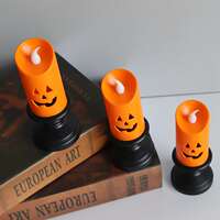 Halloween Lights LED Candle Pumpkin Candlestick Lamp Scery thumbnail 7