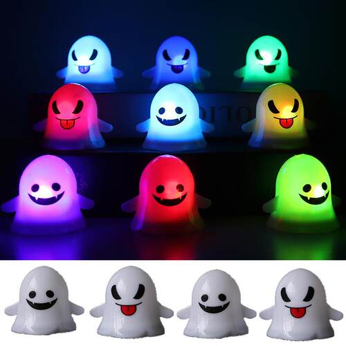 2pcs Halloween Ghost Lights Mini Specter Hanging Led Lamp