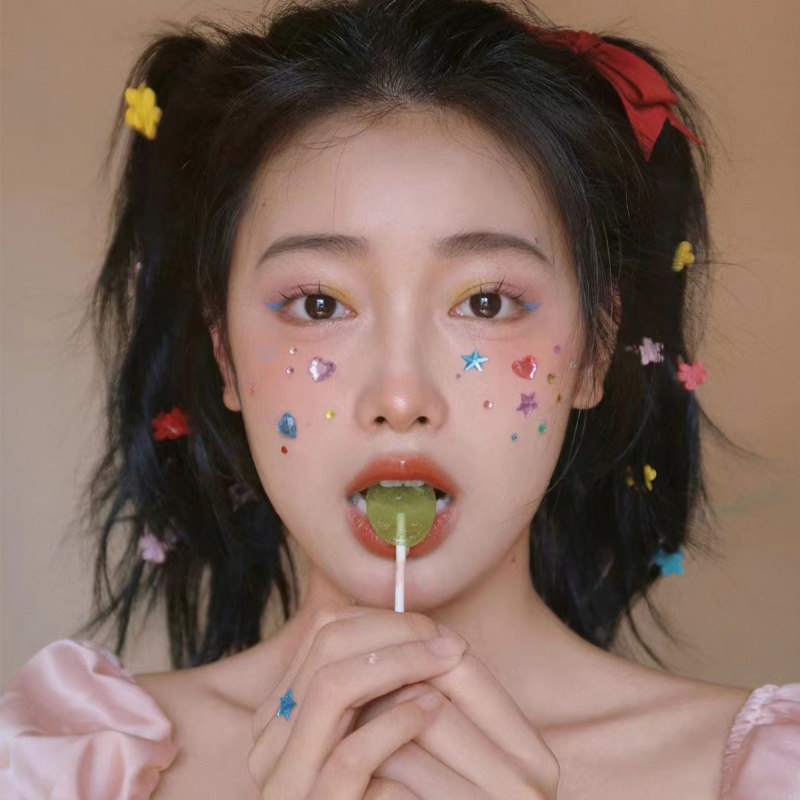 脸部贴饰品美甲音乐节妆容多巴胺妆容宝石贴纸水晶钻石桃心钻水钻,彩妆/香水/美妆工具,指甲装饰,淘宝优惠券,粉丝福利购,淘宝优惠卷