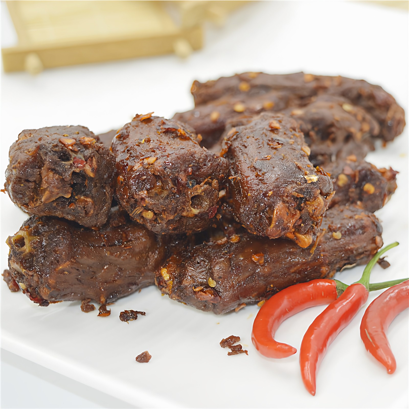 三明市场林玉兰熏味酱香鸭脖甜辣味福建特产酱香鸭脖原味250克